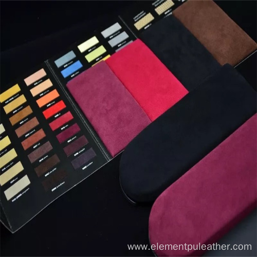 Artificial with suede backing PU leather materials